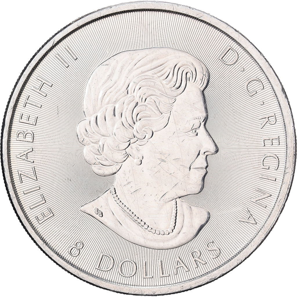 Canada, Élisabeth II, 8 Dollars, Maple Leaf, 2017, Ottawa, 1-1/2 Once, Argent