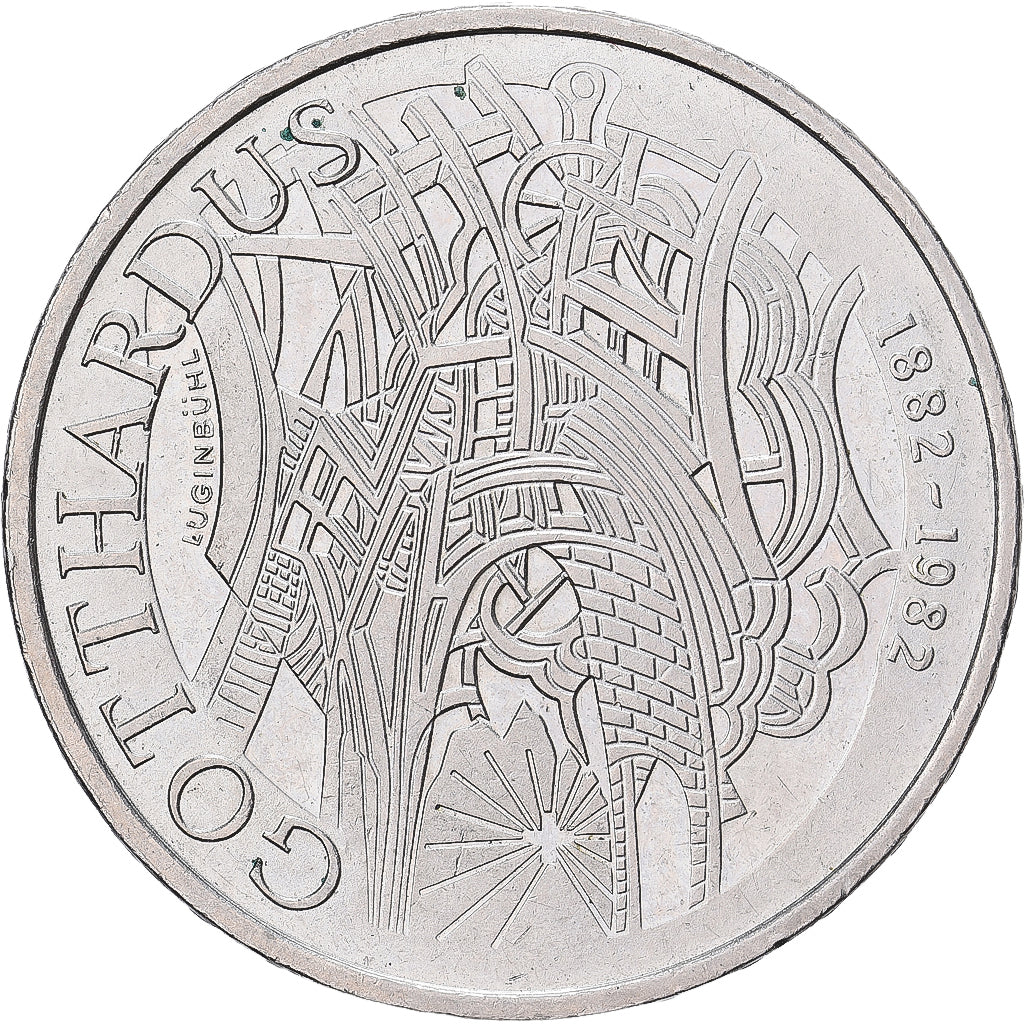 Suiza, 5 Francs, Train de Gotthard, 1982, Berne, Cobre - níquel, EBC+, KM:61