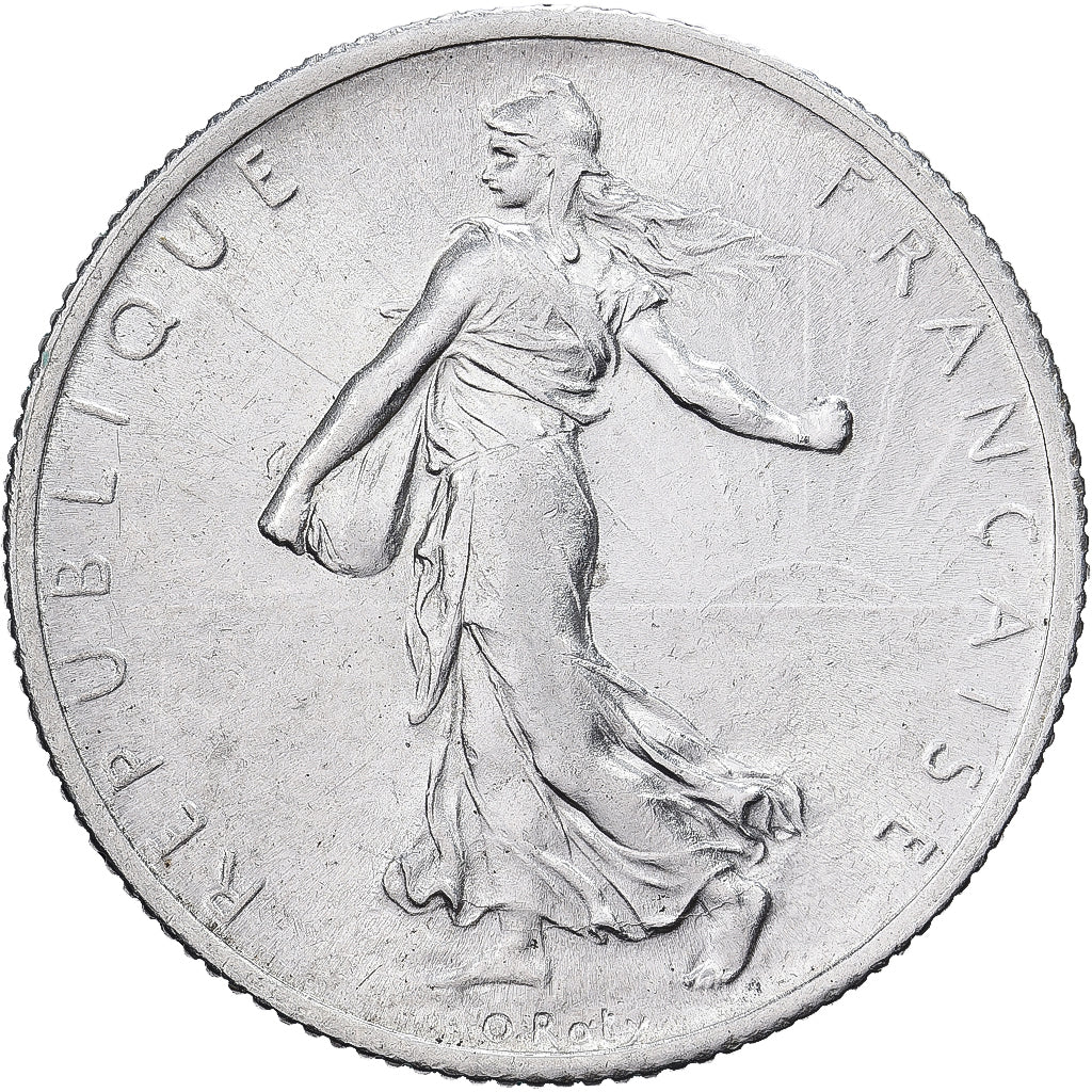 France, 2 Francs, Semeuse, 1914, Castelsarrasin, Silver, MS(63), Gadoury:532