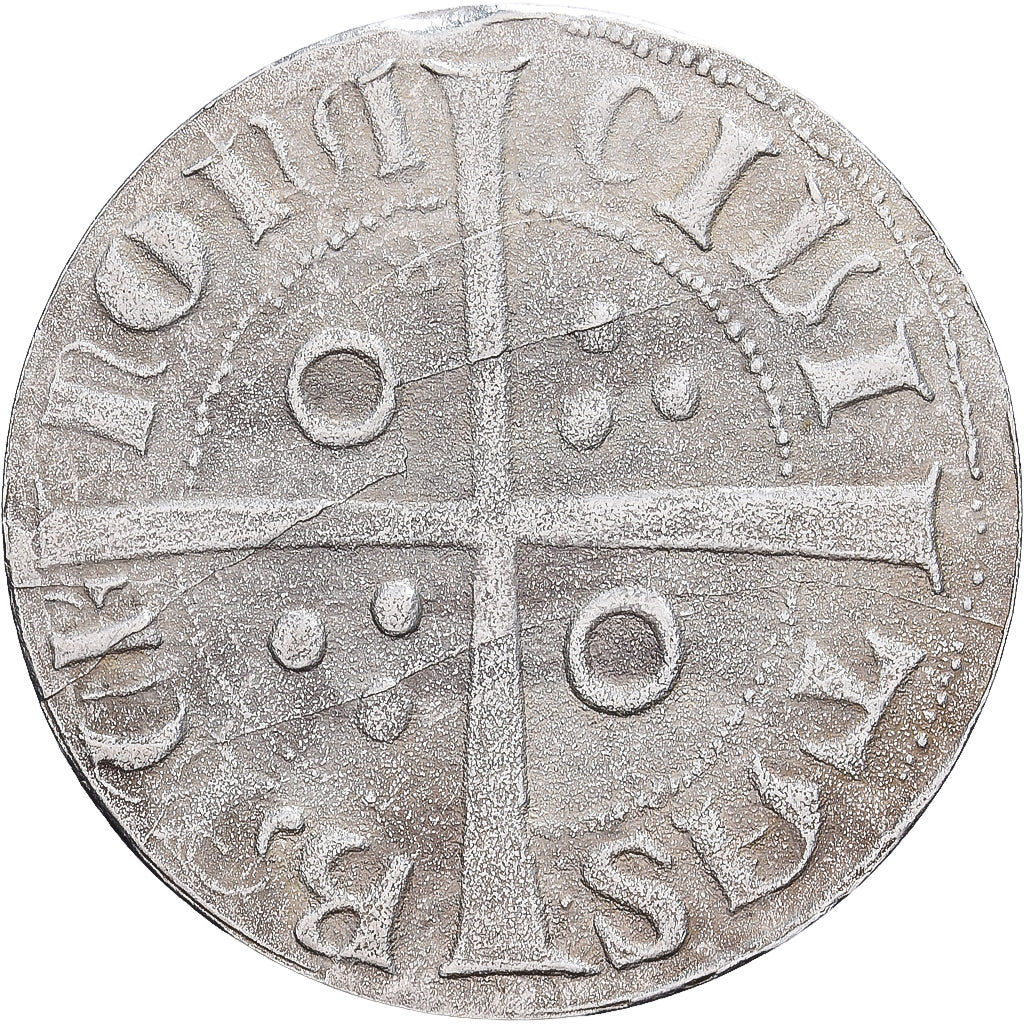 Francja, Denier à épouser, Srebro, Ponowne bicie, MS(63)