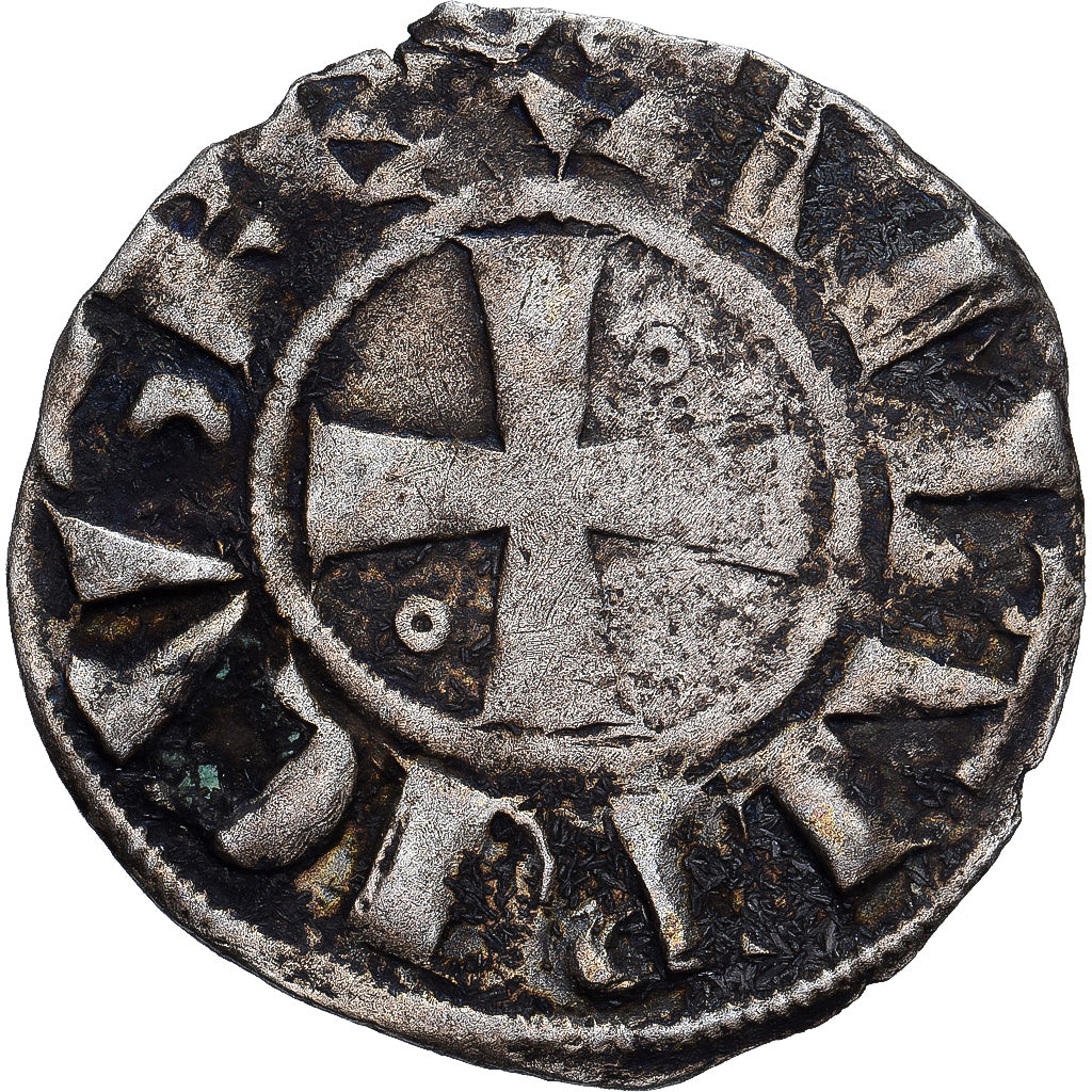 Kingdom of Jerusalem, Almaric I, Denar, 1163-1174, Jerusalem, Billon, VF(20-25)