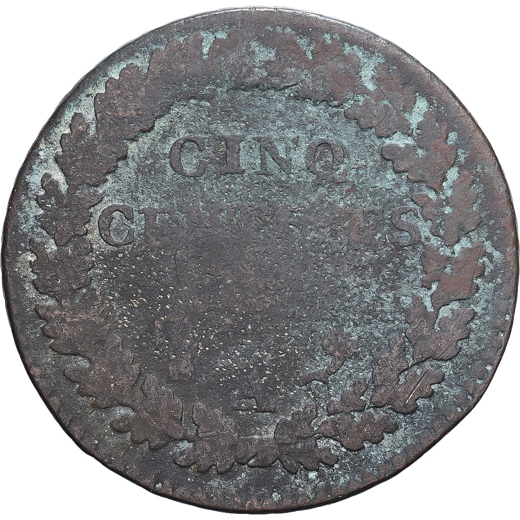 France, 5 Centimes, Dupré, Paris, Bronze, B+, Gadoury:126