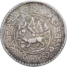 Tibet, 1 1/2 Srang, 1936-1946, Lhasa, Silver, EF(40-45)