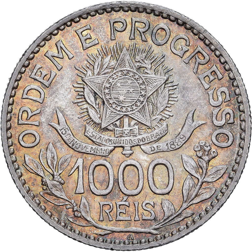 Brasile, 1000 Reis, 1913, Berlin, Argento, SPL-, KM:513