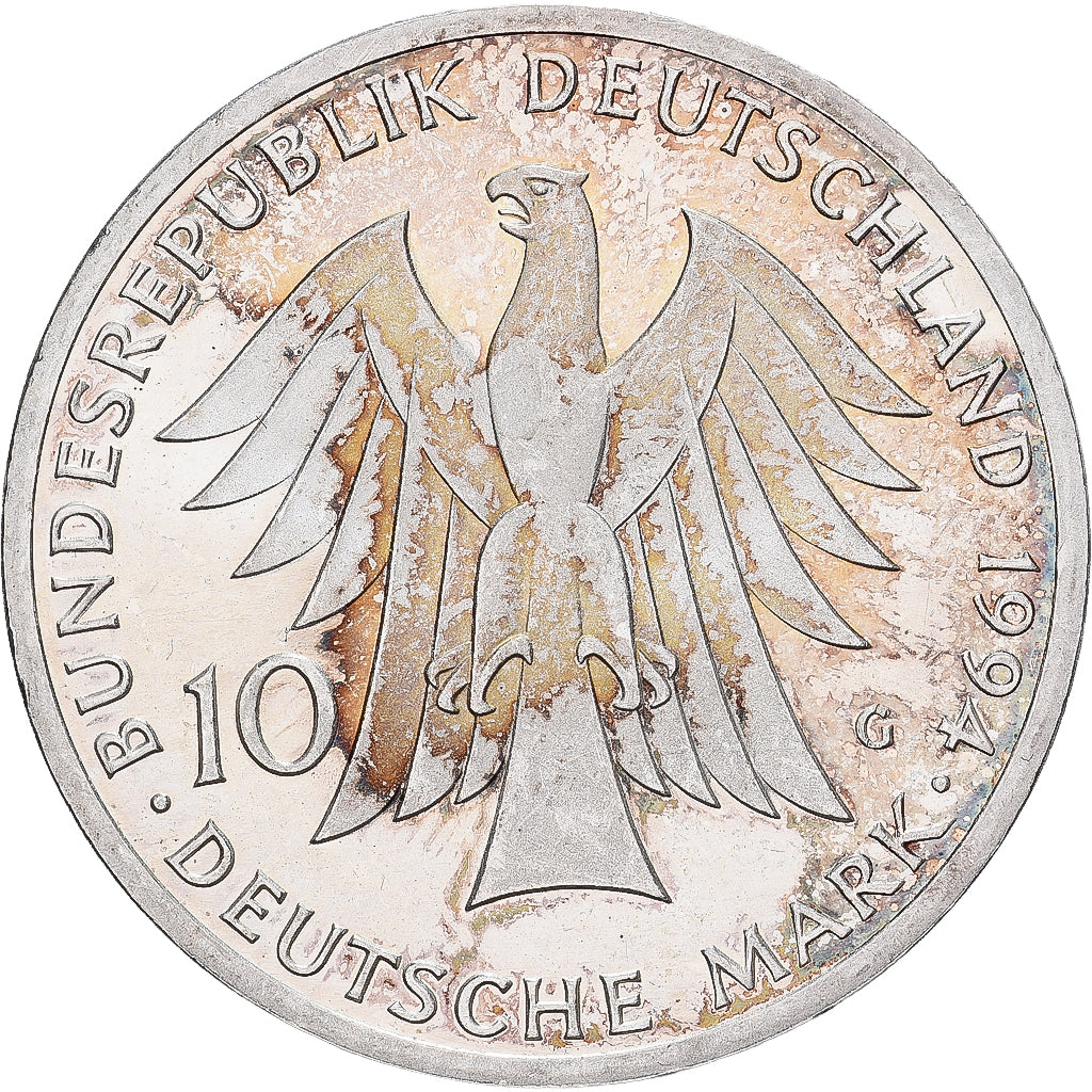 Germany, 10 Deutsche Mark, Gottfried Keller, 1994, Karlsruhe, Silver, MS(63)