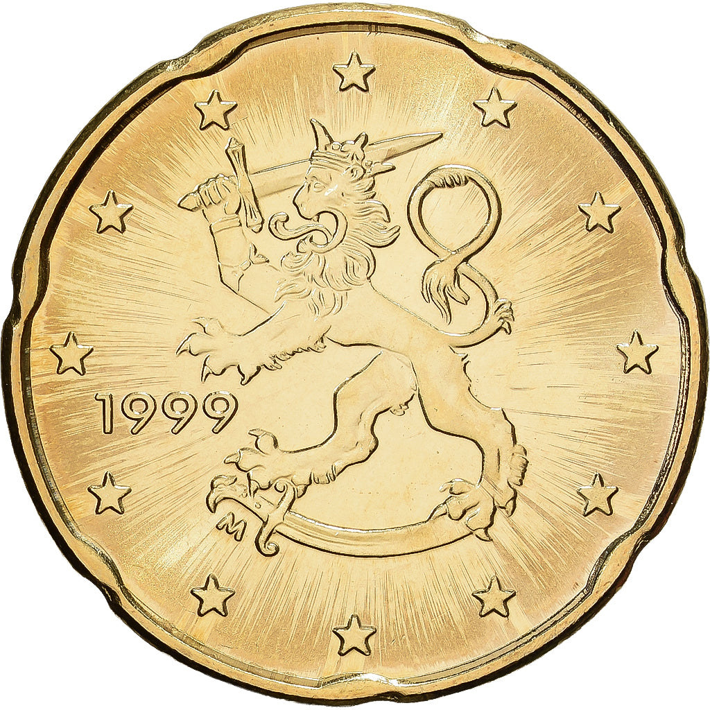 Finnland, 20 Centimes, 1999, Vantaa, Nordic gold, STGL, KM:102
