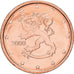 Finnland, 2 Centimes, 2000, Vantaa, Copper Plated Steel, STGL, KM:99