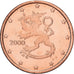Finnland, 1 Centime, 2000, Vantaa, Copper Plated Steel, STGL, KM:98