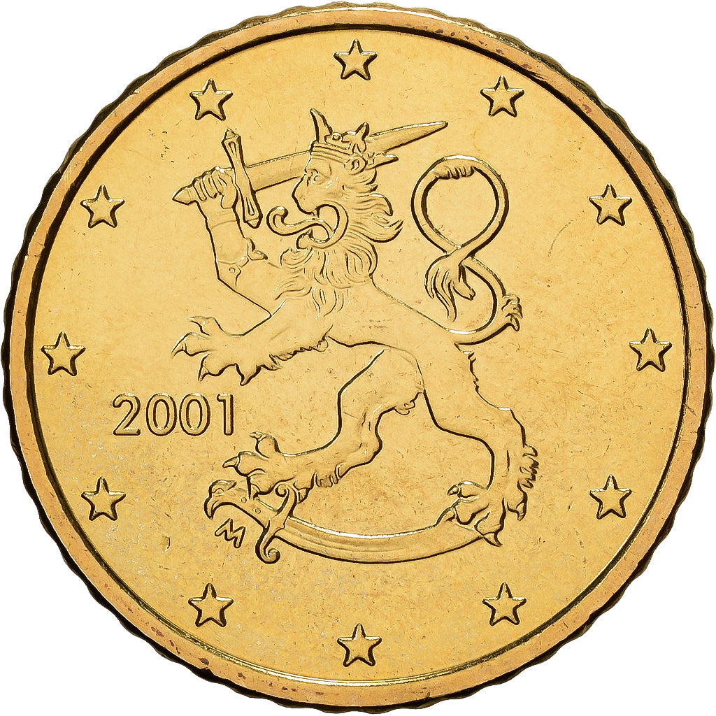 Finnland, 50 Centimes, 2001, Vantaa, Nordic gold, STGL, KM:103