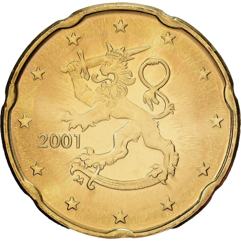 Finnland, 20 Centimes, 2001, Vantaa, Nordic gold, STGL, KM:102