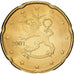 Finnland, 20 Centimes, 2001, Vantaa, Nordic gold, STGL, KM:102