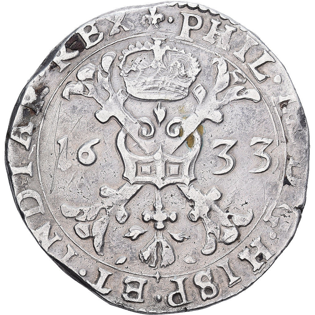 Comté de Flandre, Philippe IV, Patagon, 1633, Bruges, Argent, TTB, KM:34
