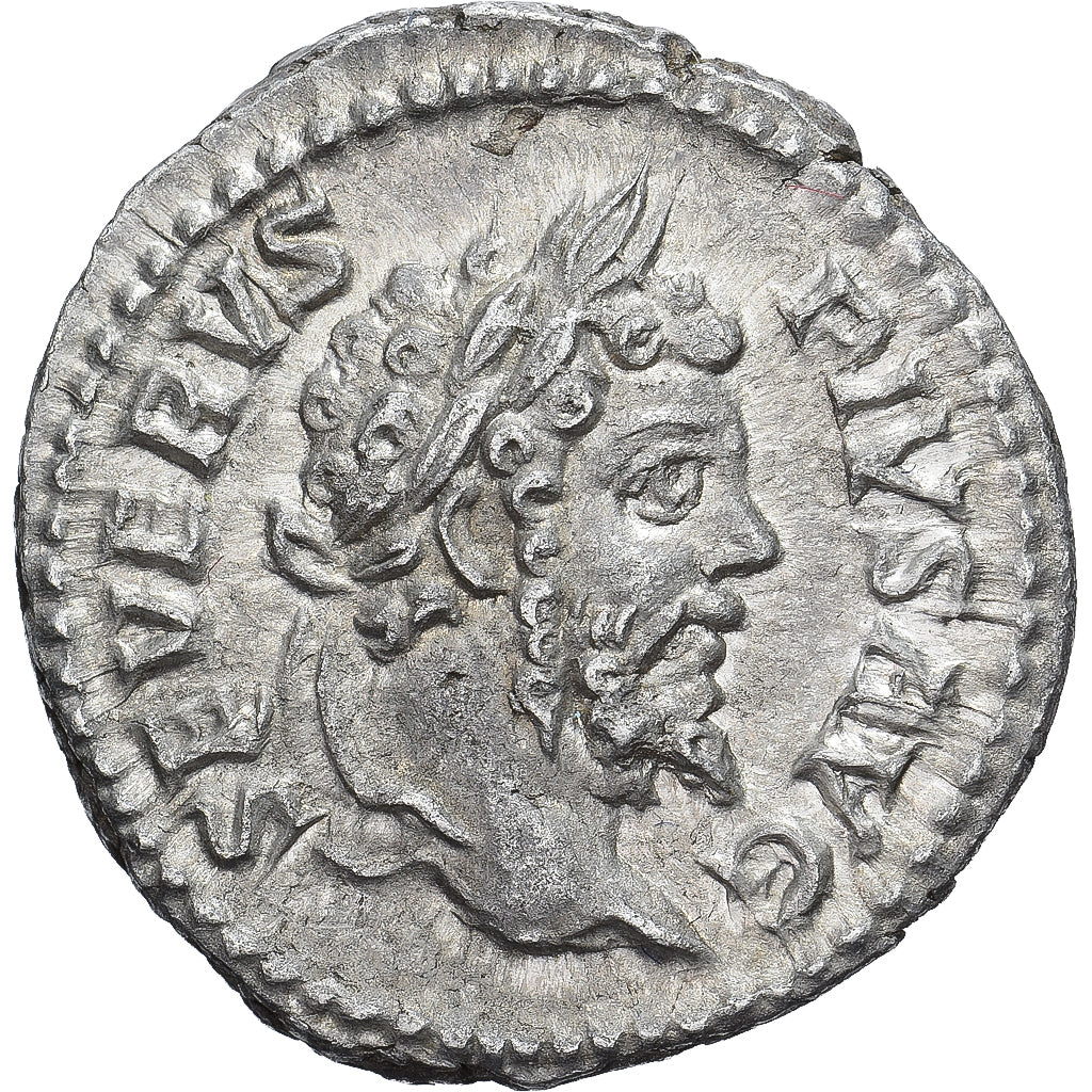 Roman Empire, Septimius Severus, Denarius, 202-210, Rome, Silver, AU(55-58)