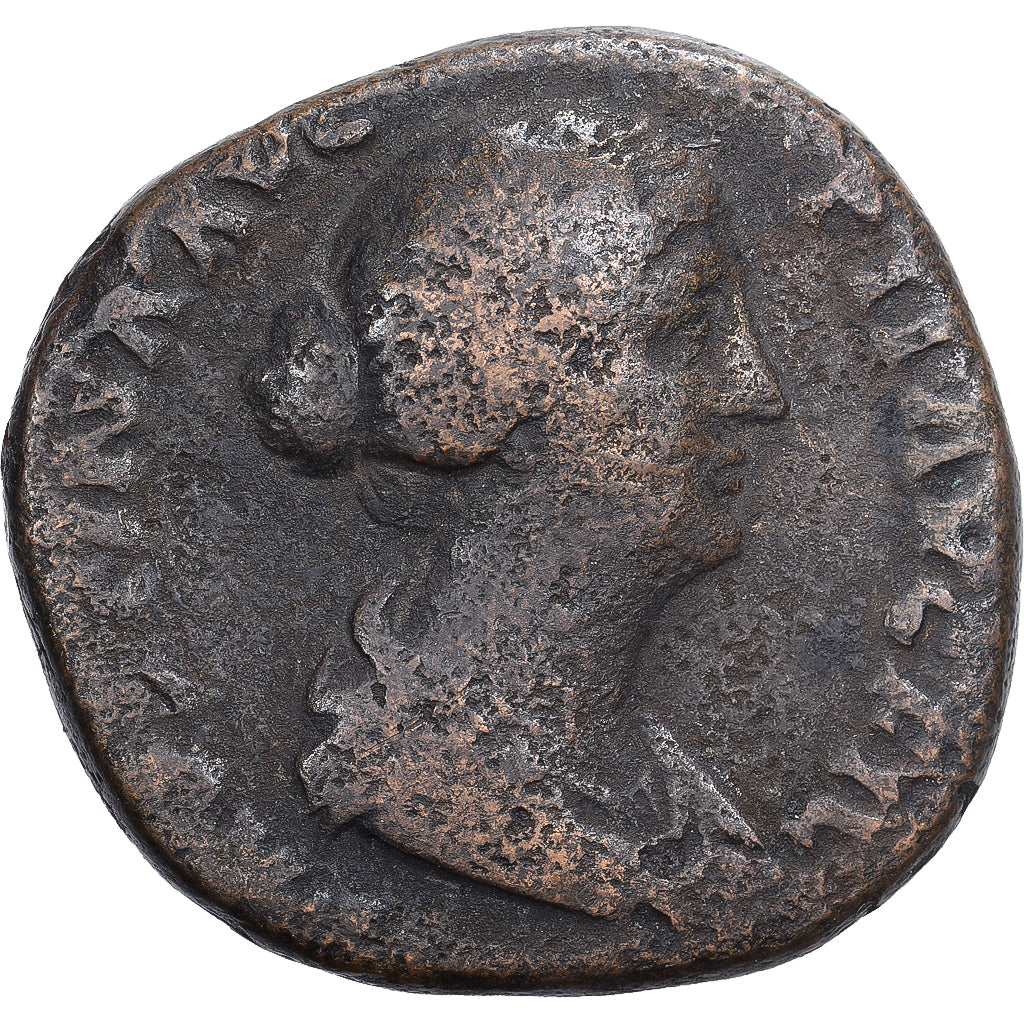Roman Empire, Faustina II, Sesterzio, 145-161, Rome, Bronzo, B+, RIC:1383b