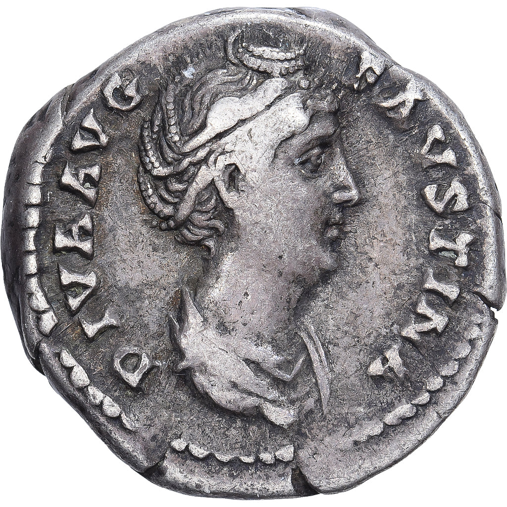 Roman Empire, Diva Faustina I, Denarius, 141, Rome, Argento, MB+, RIC:381Ba