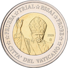 Vatican, Benedict XVI, 2 Euro, Trial, 2009, Waldaschaff, Bi-Metallic, MS(65-70)