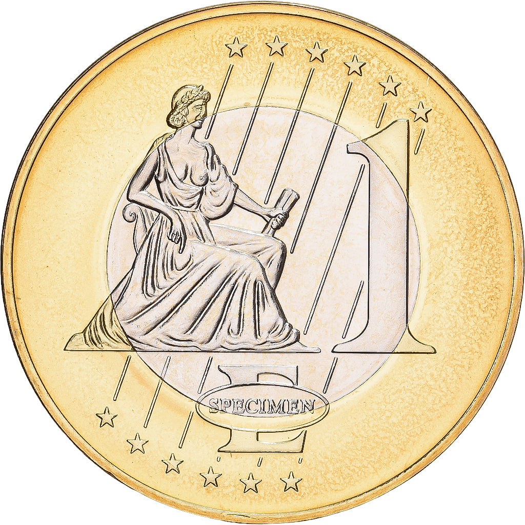 Vatican, Benedict XVI, 1 Euro, Trial, 2007, Waldaschaff, Bi-Metallic, MS(65-70)