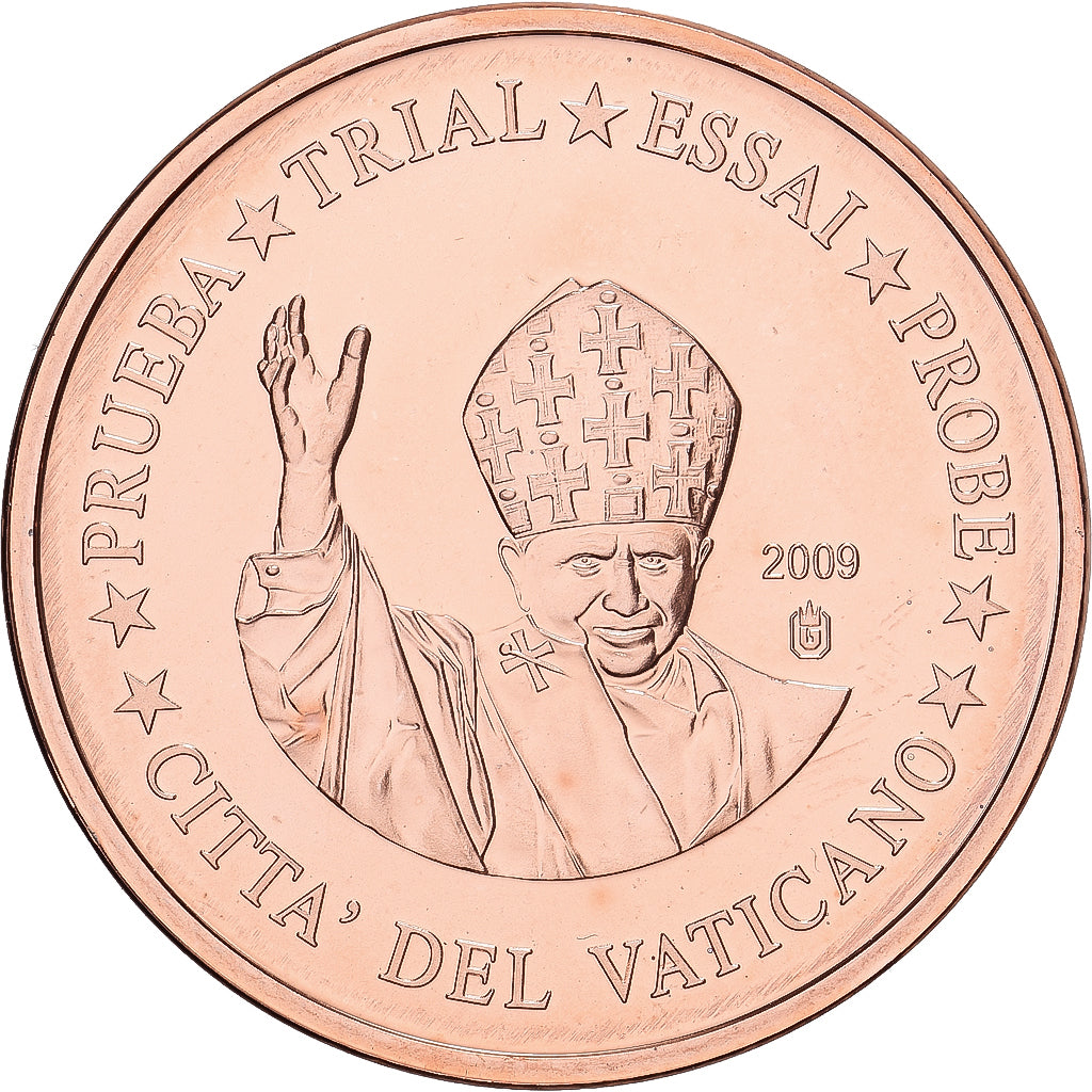 Vatican, Benedict XVI, 5 Centimes, Trial, 2009, Waldaschaff, Copper, MS(65-70)