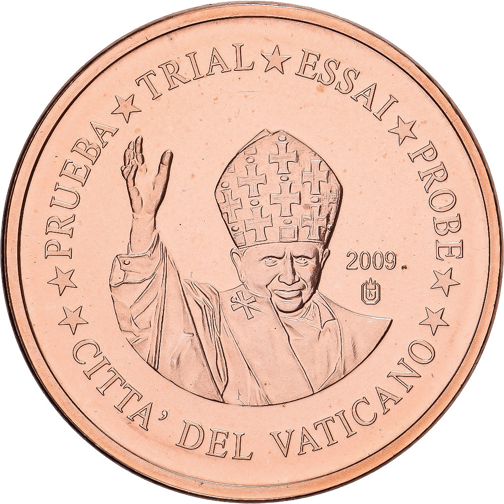 Vatican, Benedict XVI, 1 Centime, Trial, 2009, Waldaschaff, Copper, MS(65-70)