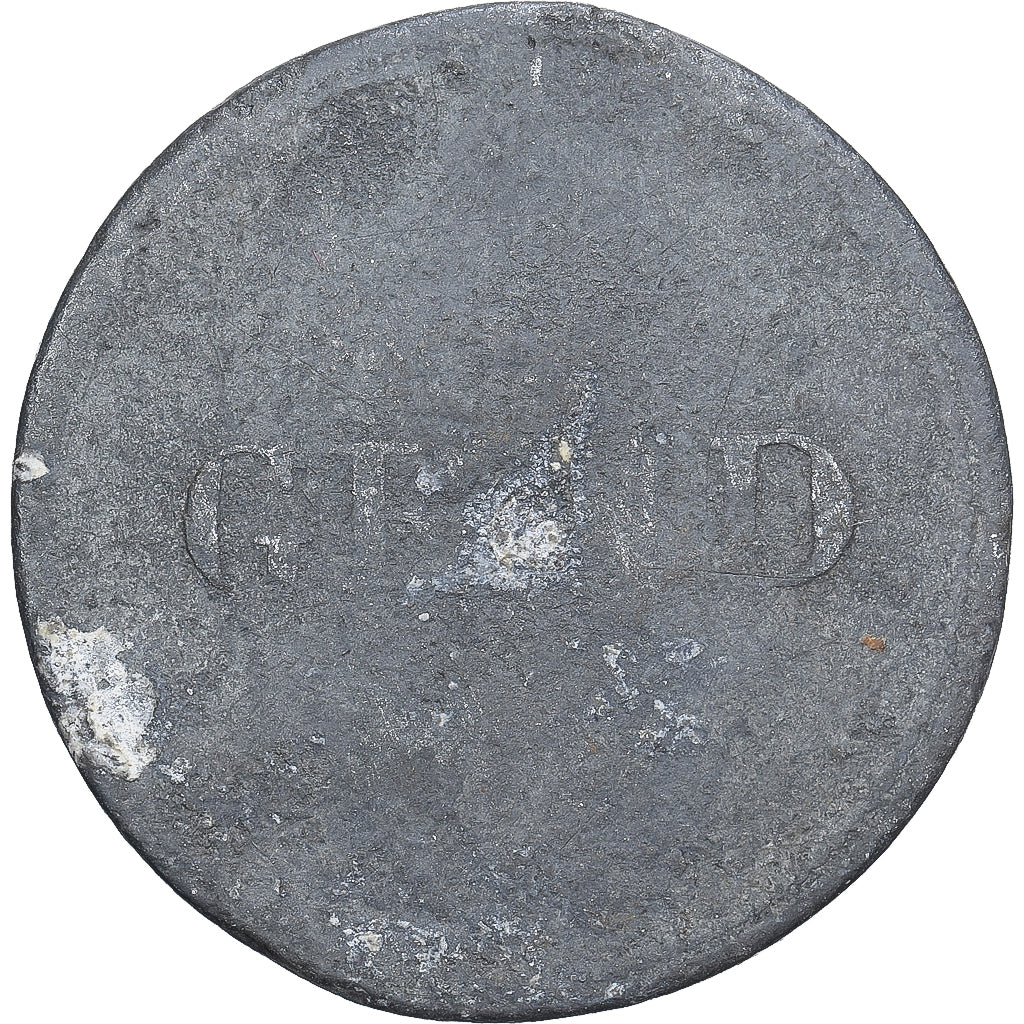 Belgium, Gent, 20 Cents, Countermark, VF(20-25), Tin