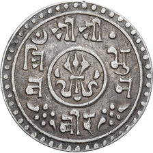 Nepal, Tribhuvana Bir Bikram, 1/4 Mohar, 1913, Silver, AU(55-58), KM:692