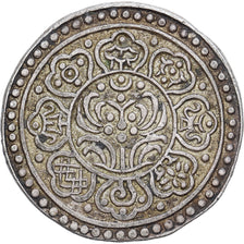 Tibet, 1 Tangka, Ga-den, 1907-1922, Silver, EF(40-45)