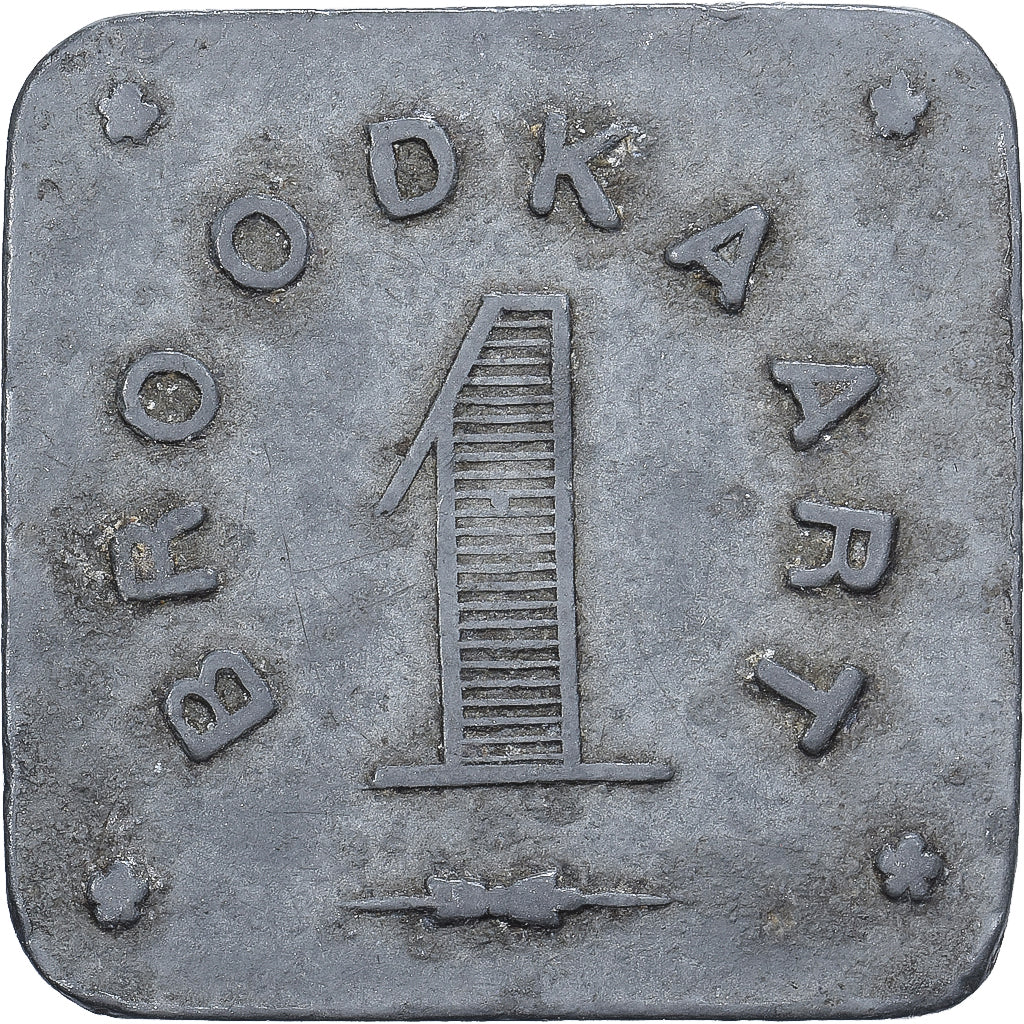 Belgium, Vooruit, 1 Broodkaart, Gent, 1880, VF(30-35), Zinc