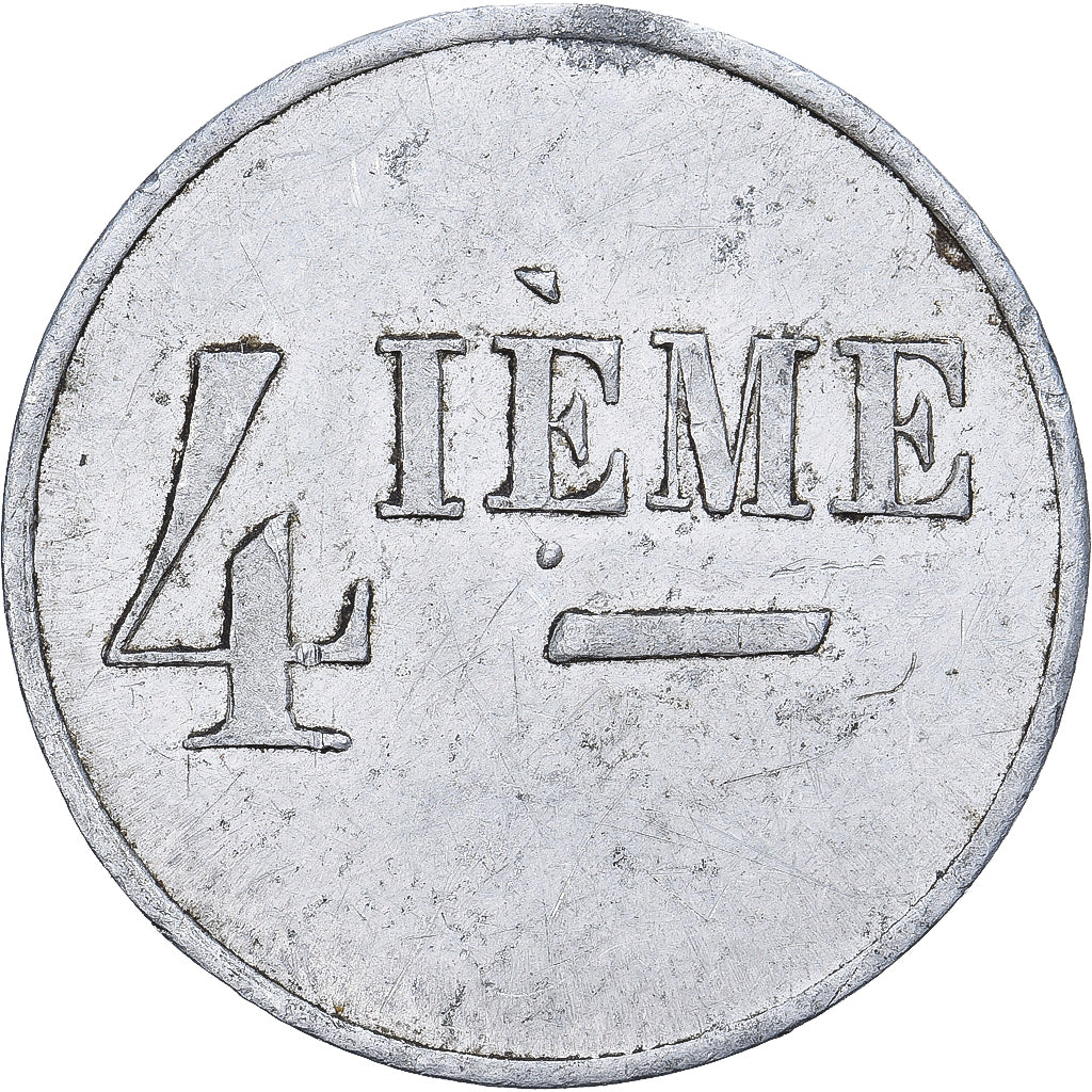 France, 5 Centimes, 4ième, Aluminium, EF(40-45)