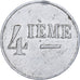 France, 5 Centimes, 4ième, Aluminium, EF(40-45)