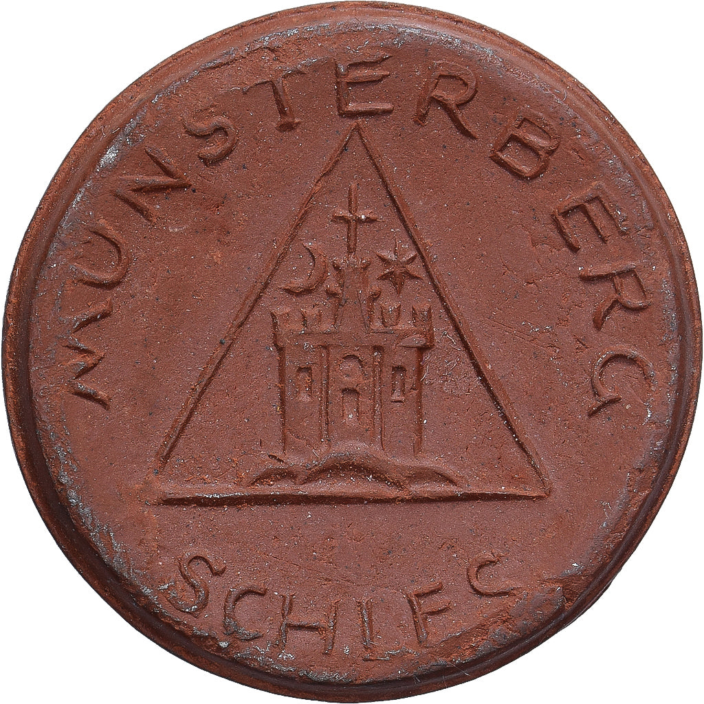 Allemagne, Stadt Münsterberg, 10 Pfennig, 1921, SUP, Porcelaine