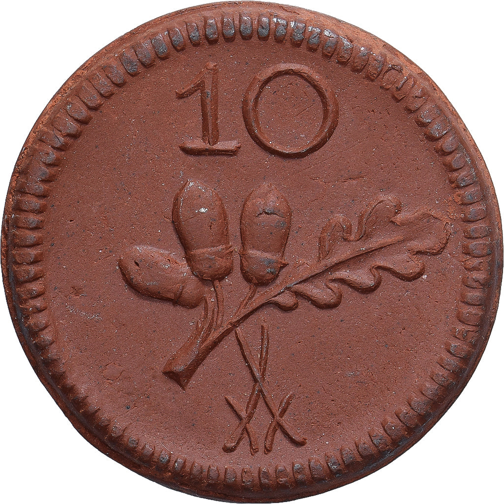 Allemagne, Stadt Münsterberg, 10 Pfennig, 1921, SUP, Porcelaine