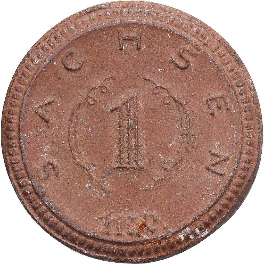 Allemagne, Stadt Sachsen, 1 Mark, 1921, TTB+, Porcelaine