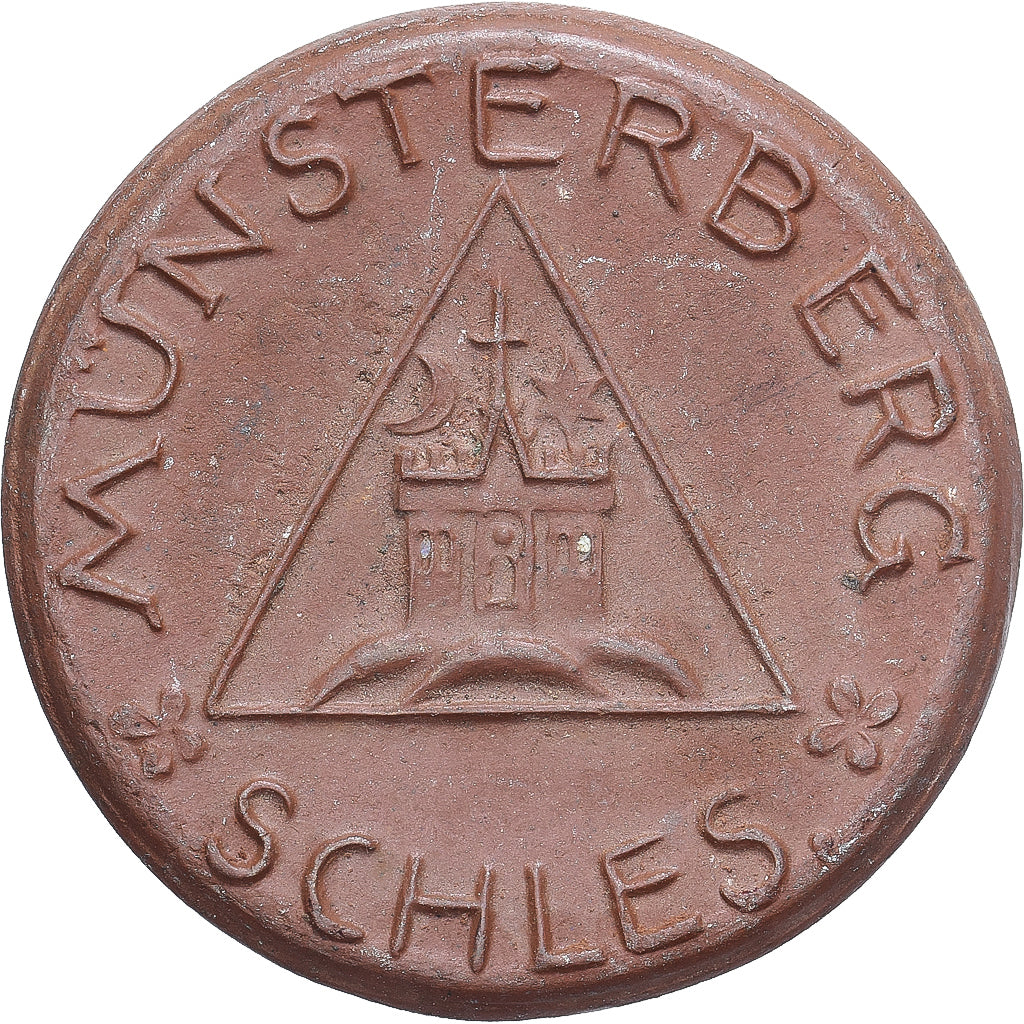 Allemagne, Stadt Münsterberg, 50 Pfennig, 1921, TTB+, Porcelaine