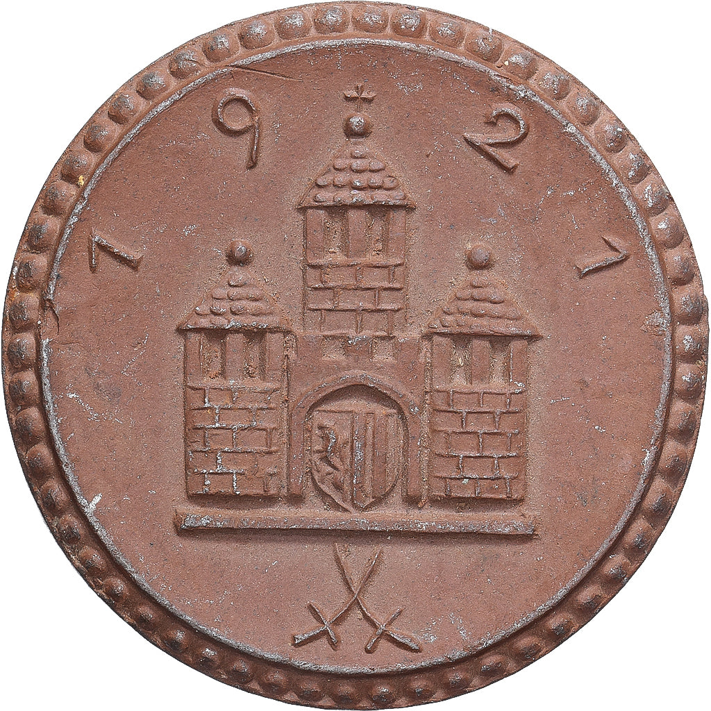 Allemagne, Stadt Freiberg, 1 Mark, 1921, SUP, Porcelaine