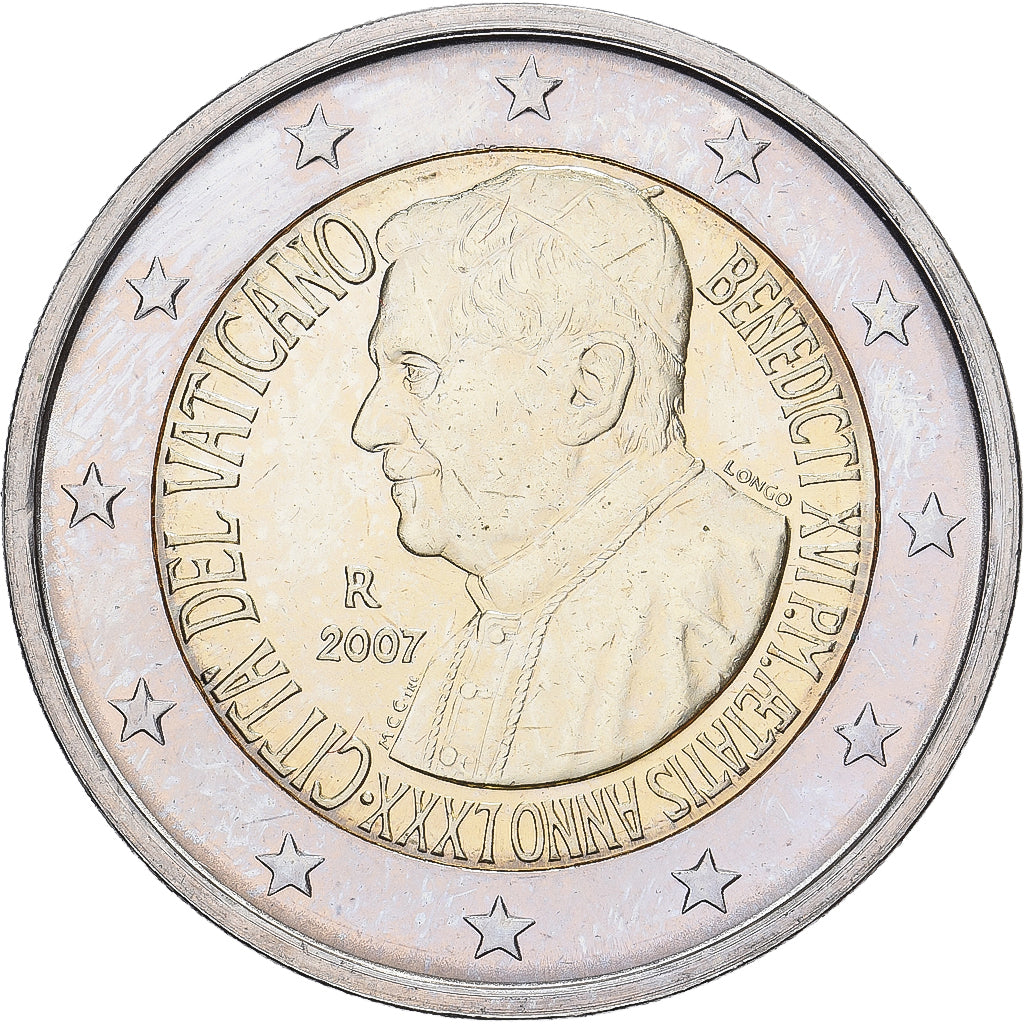CITTÀ DEL VATICANO, Benedict XVI, 2 Euro, 80th birthday Pope Benedict XVI