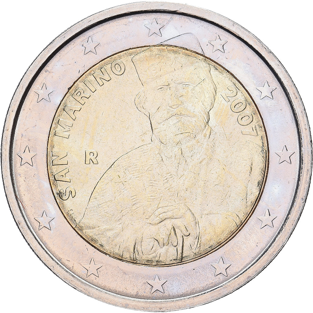 San Marino, 2 Euro, Giuseppe Garibaldi, 2007, Rome, Bi-Metallic, MS(63), KM:481