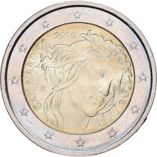 San Marino, 2 Euro, Sandro Botticelli, 2010, Rome, Bi-Metallic, MS(63), KM:494