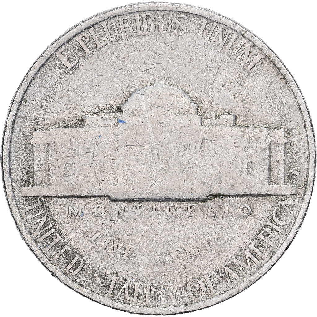 Verenigde Staten, 5 Cents, Jefferson, 1946, San Francisco, Cupronickel, FR