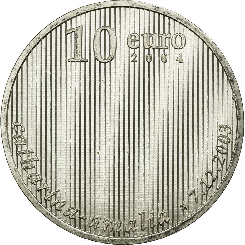 Netherlands, 10 Euro, 2004, AU(55-58), Silver, KM:248