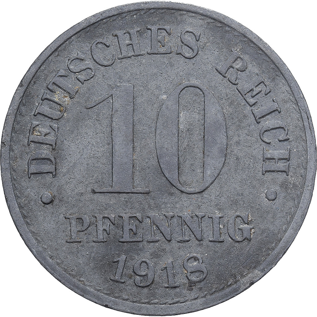 Allemagne, Guillaume II, 10 Pfennig, 1918, Zinc, SUP, KM:26