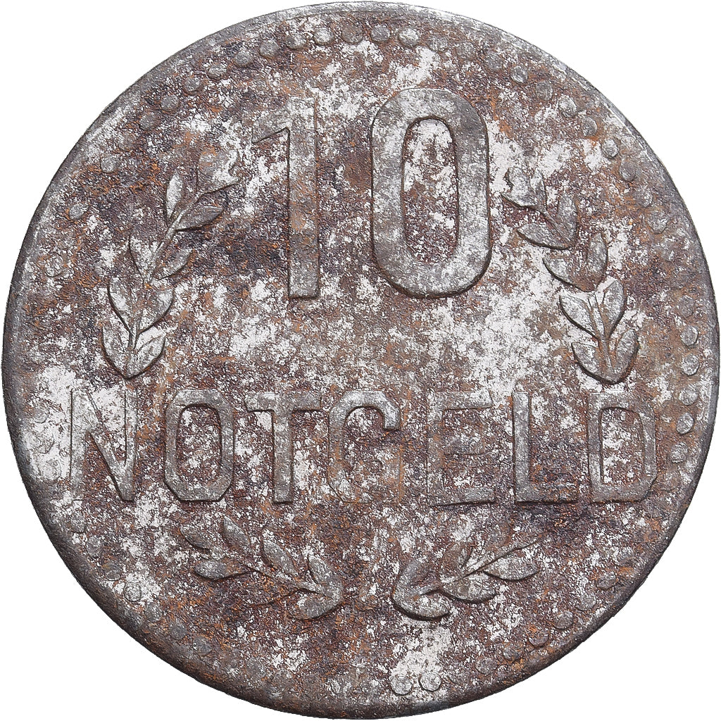 Allemagne, Stadt Wiesbaden, 10 Pfennig, ND(1920), TB, Fer