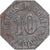Allemagne, Stadt Wiesbaden, 10 Pfennig, 1917, TTB+, Fer