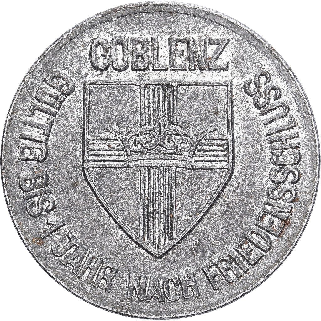 Allemagne, Stadt Coblenz, 10 Pfennig, 1918, SUP+, Iron