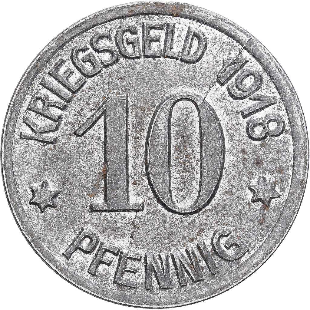 Allemagne, Stadt Coblenz, 10 Pfennig, 1918, SUP+, Iron