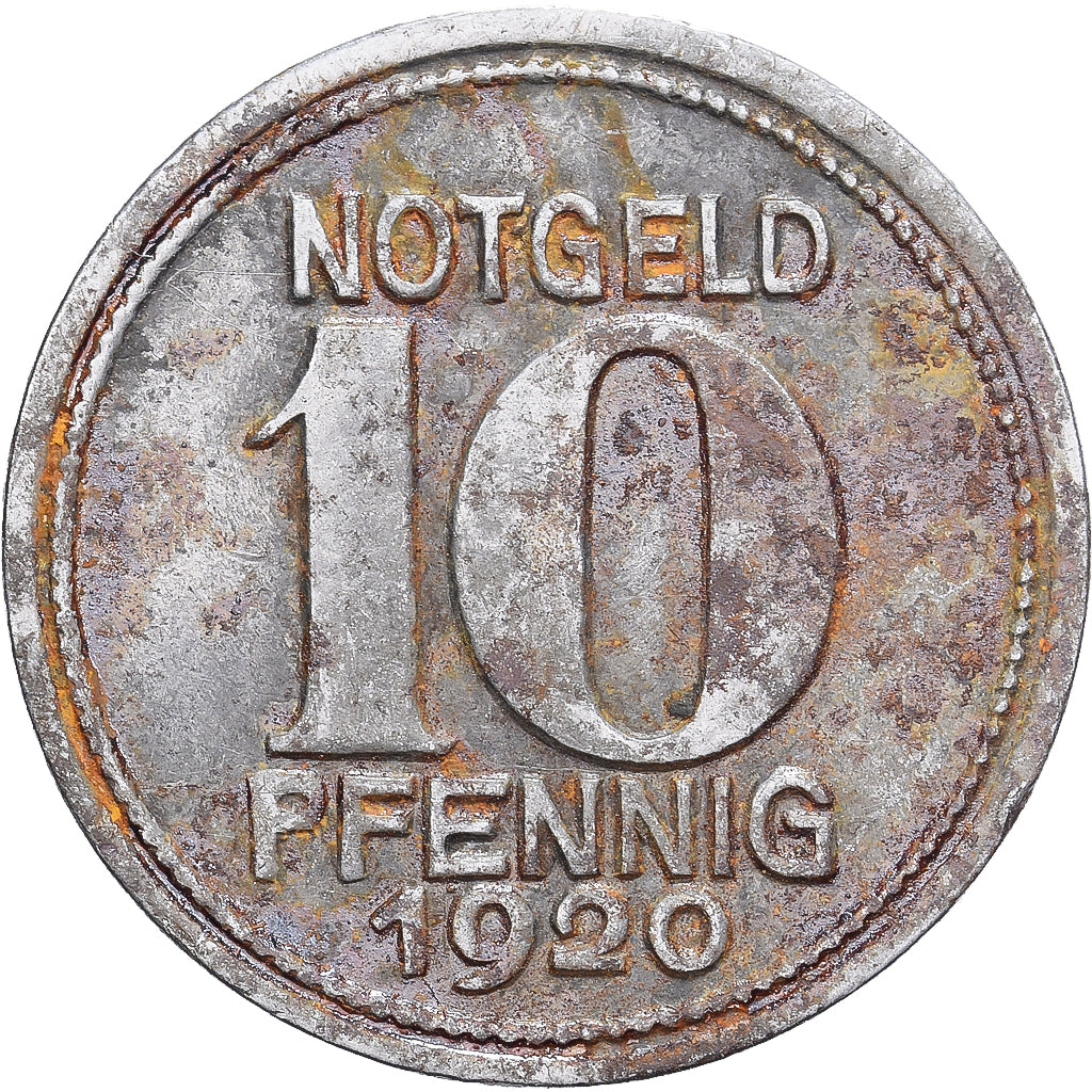 Allemagne, Stadt Coblenz, 10 Pfennig, 1920, TTB, Fer