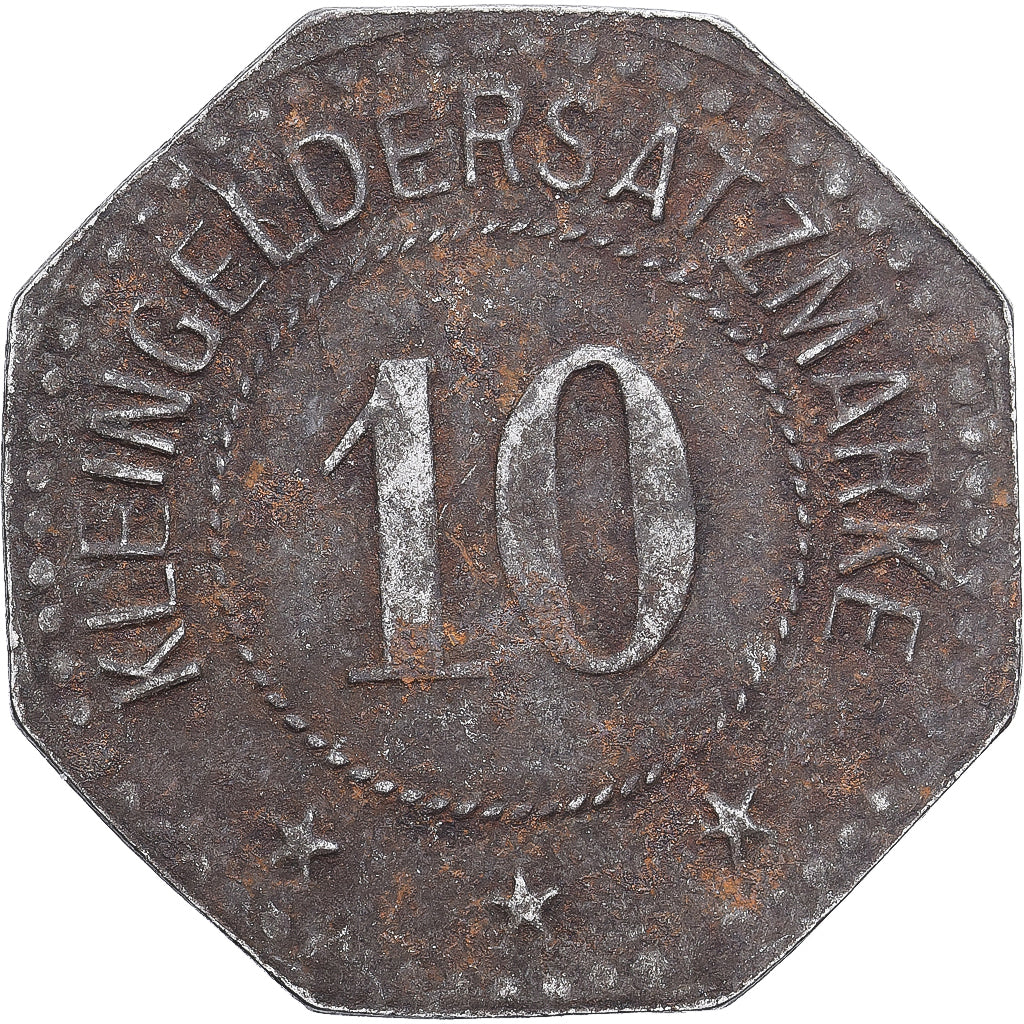 Allemagne, Stadt Pirmasens, 10 Pfennig, 1918, TB, Iron