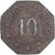 Allemagne, Stadt Pirmasens, 10 Pfennig, 1918, TB, Iron