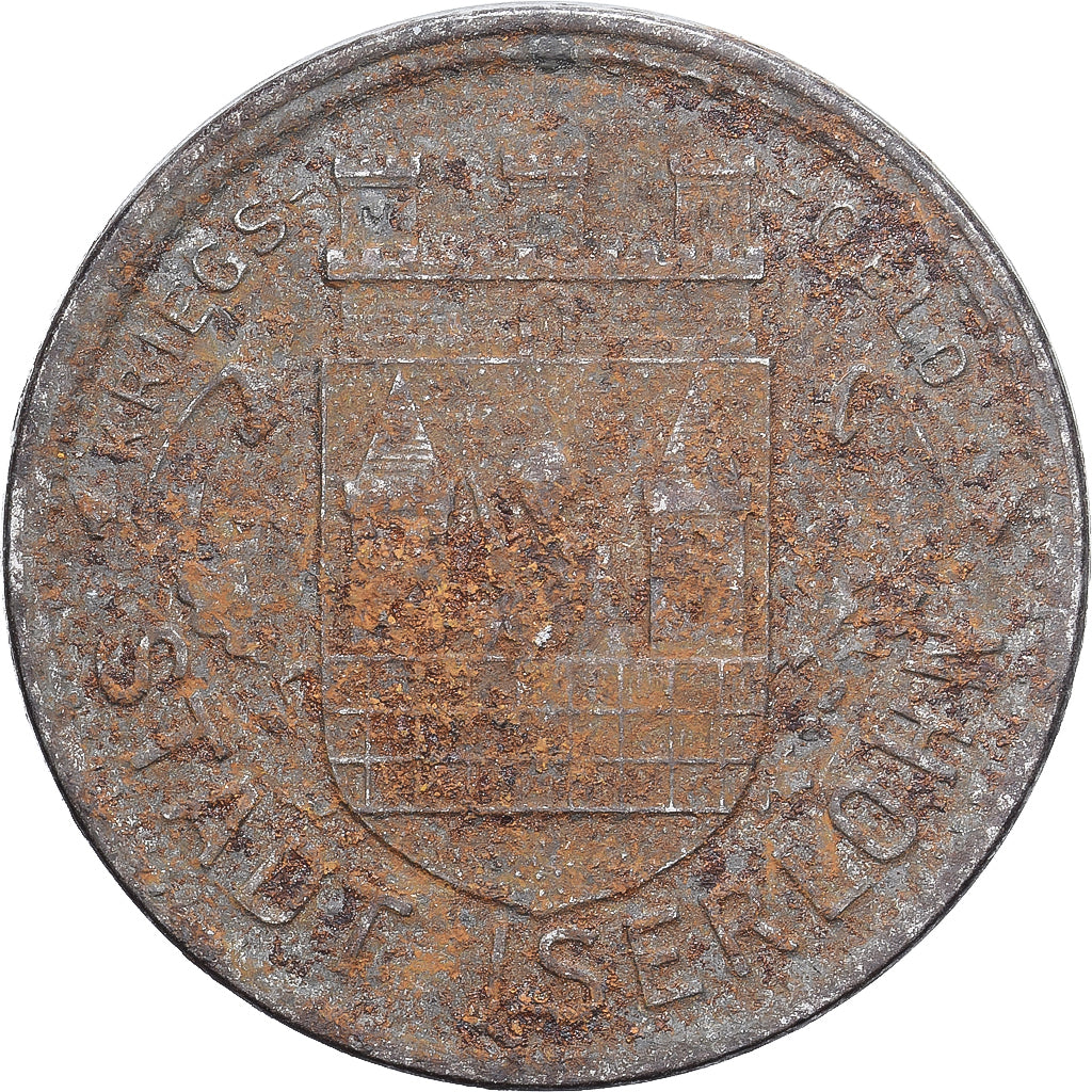 Allemagne, Stadt Iserlohn, 10 Pfennig, 1919, TB, Fer