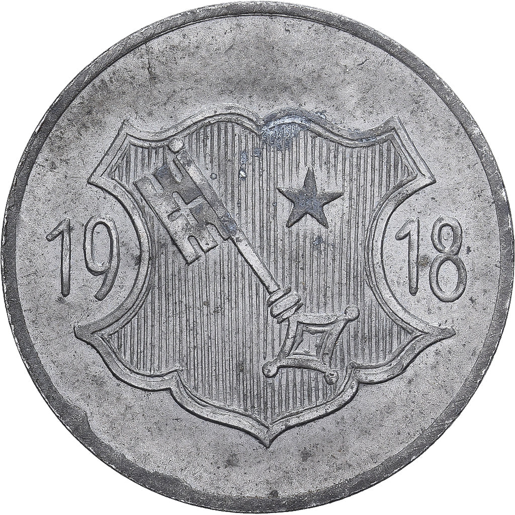 Allemagne, Stadt Worms, 10 Pfennig, 1918, TTB, Iron