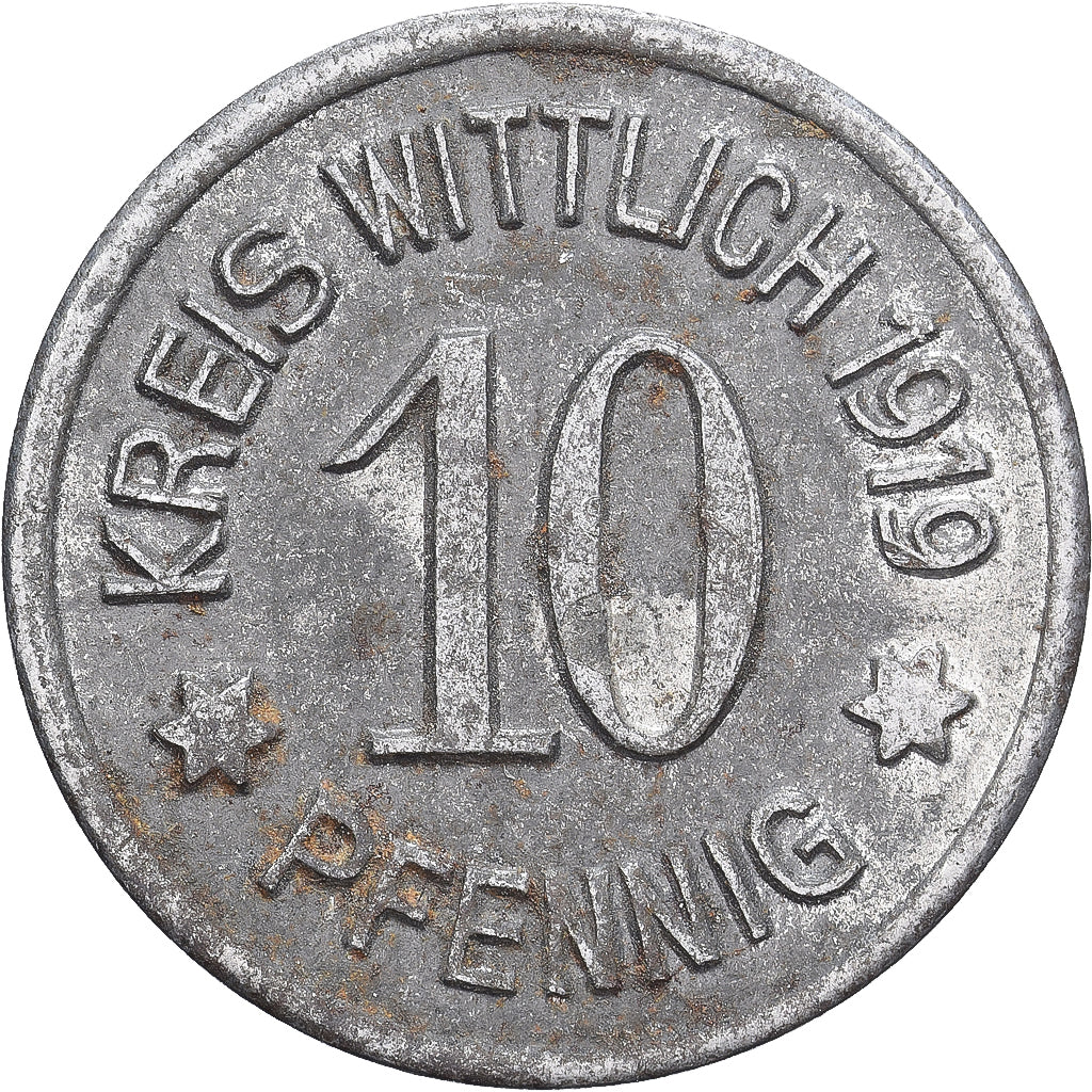 Allemagne, Stadt Wittlich, 10 Pfennig, 1919, TTB+, Fer